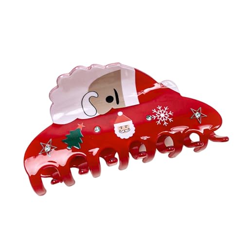 Weihnachts-Haarspange, Weihnachts-Krallenklammer, Dicke Haarspange, stilvolle Haarspange zum Stylen, Damen-Haarspange, modisches Weihnachts-Accessoire für Frauen und Mädchen von Generisch