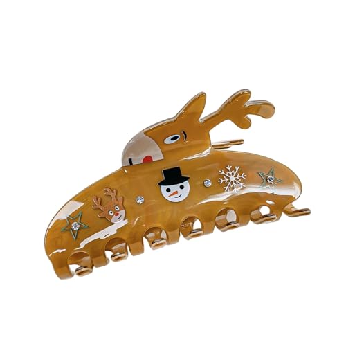 Weihnachts-Haarspange, Weihnachts-Krallenklammer,Dicke Haarspange mit Strasssteinen, Weihnachts-Haarklammer - Damen-Haarschmuck, trendige Damen-Haarspange für Partys, Treffen, Verabredungen von Generisch