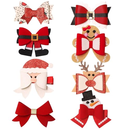 Weihnachts-Haarspange Mit Roter Schleife, Weihnachts-Haarspangen-Zubehör,Rote Haar-Accessoires-Clips-Set-Haarnadel, Kopfschmuck, Haarschleifen, Krokodilklemmen Für Kinder, Mädchen, Erwachsene, Fraue von Generisch