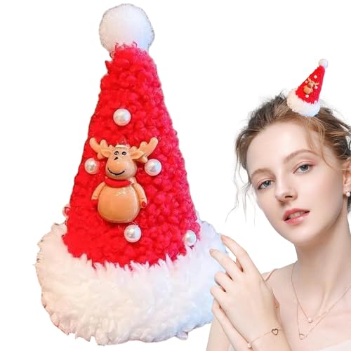 Weihnachts-Haarspangen,Weihnachts-Haarnadeln für Frauen | Haarspangen Dekor mit Perle,Haarschmuck mit langanhaltendem Glanz für Familienfeiern, Schulaktivitäten, Partys mit Freunden, Mottopartys von Generisch