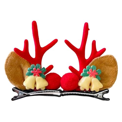Weihnachts-Haarspangen,Weihnachts-Haarspangen | Wunderschöne Rentier-Haarspange, weihnachtlicher Haarschmuck,Weihnachts-Haarnadel, leichter Urlaubs-Haarschmuck für Frauen und Mädchen von Generisch