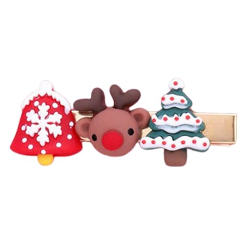 Weihnachts-Haarspangen – Weihnachts-Haarspangen, niedliche Haarnadeln für Weihnachten, Weihnachtsstrumpffüller, Weihnachts-Haarspangen für Mädchen, Frauen, Tochter, Schwester, Weihnachtsfeiern von Generisch