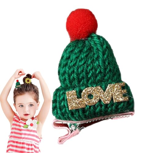 Weihnachts-Haarspangen für Mädchen, Weihnachts-Haarspangen, Weihnachts-Haarspangen, Weihnachts-Haarspangen, Niedliche Haarspangen, Haarnadeln für Weihnachtsmützen, Weihnachts-Haarschmuck für Frauen un von Generisch