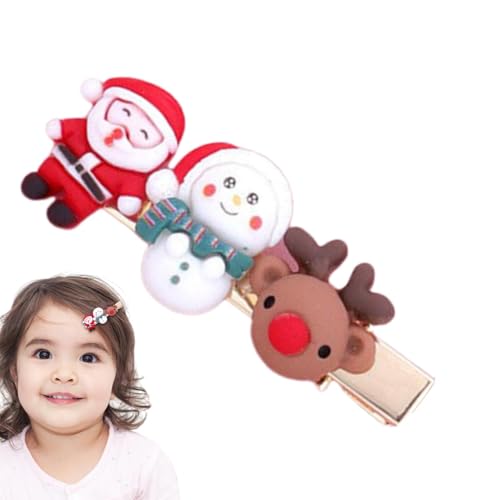 Weihnachts-Haarspangen für Mädchen,Weihnachts-Haarnadeln für Mädchen - Niedliche Clips-Haarspangen für den Urlaub für Kinder,Festliche Weihnachts-Haar-Styling-Nadeln, Strumpffüller für Kinder, Mädchen von Generisch