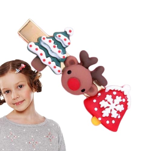 Weihnachts-Haarspangen für Mädchen,Weihnachts-Haarnadeln für Mädchen | Niedliche Clips-Haarspangen für den Urlaub für Kinder,Weihnachts-Haarschmuck, Weihnachts-Haar-Styling-Nadeln für Mädchen, Kleinki von Generisch
