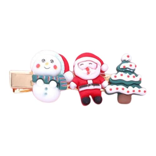 Weihnachts-Haarspangen für Mädchen – 6 x 2 x 2 cm, niedliche Urlaubs-Haarspangen für Kinder, Weihnachts-Haar-Accessoires, niedliche Weihnachts-Haarspangen für Kinder, Weihnachts-Haarstylingnadeln für von Generisch