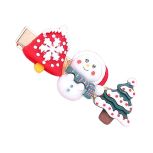 Weihnachts-Haarspangen für Mädchen – 6 x 2 x 2 cm, niedliche Urlaubs-Haarspangen für Kinder, Weihnachts-Haar-Accessoires, niedliche Weihnachts-Haarspangen für Kinder, Weihnachts-Haarstylingnadeln für von Generisch