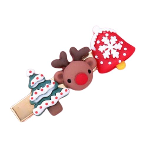 Weihnachts-Haarspangen für Mädchen – 6 x 2 x 2 cm, niedliche Urlaubs-Haarspangen für Kinder, Weihnachts-Haar-Accessoires, niedliche Weihnachts-Haarspangen für Kinder, Weihnachts-Haarstylingnadeln für von Generisch