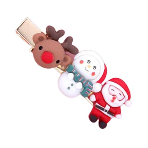 Weihnachts-Haarspangen für Mädchen – 6 x 2 x 2 cm. Süße Weihnachts-Haarspangen für Kinder | Haarschmuck für Weihnachtsmädchen | Niedliche Weihnachts-Haarspangen für Kinder | Weihnachts-Haar-Styling von Generisch