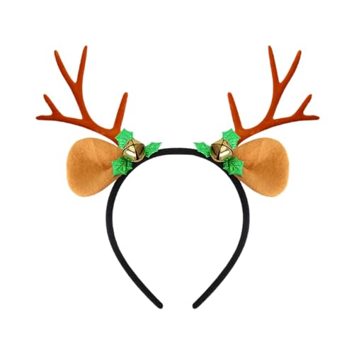 Weihnachts-Hirsch-Stirnband, Weihnachts-Geweih-Stirnband - Weihnachtskopfschmuck mit Geweih,Modisches Hirschgeweih-Stirnband, leichtes Haarband für Halloween-Cosplay von Generisch