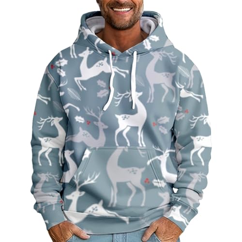 Weihnachts Hoodie Herren Mit Taschen Weihnachts Sweatshirt Herren Damen Sweatshirt Herren Mit Kapuze Kordelzug Pullover Weihnachten Herren Sweatshirt Langarm Couple Hoodie Sweatshirt Weihnachten von Generisch