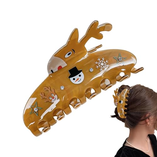 Weihnachts Krallenklammern, 2 Stück Weihnachts Haarschmuck, Rote Krallenklammer Für Frauen, Weihnachtliche Dicke Haarspange, Niedliche Rote Haarklammern Mit Strasssteinen, Für Den Täglichen von Generisch