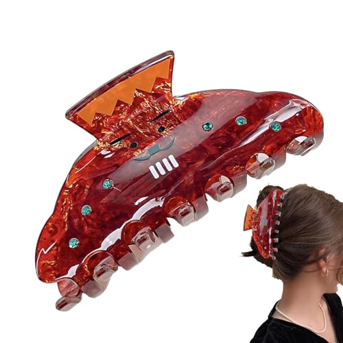 Weihnachts Krallenklammern, 2 Stück Weihnachts Haarschmuck, Rote Krallenklammer Für Frauen, Weihnachtliche Dicke Haarspange, Niedliche Rote Haarklammern Mit Strasssteinen, Für Den Täglichen von Generisch