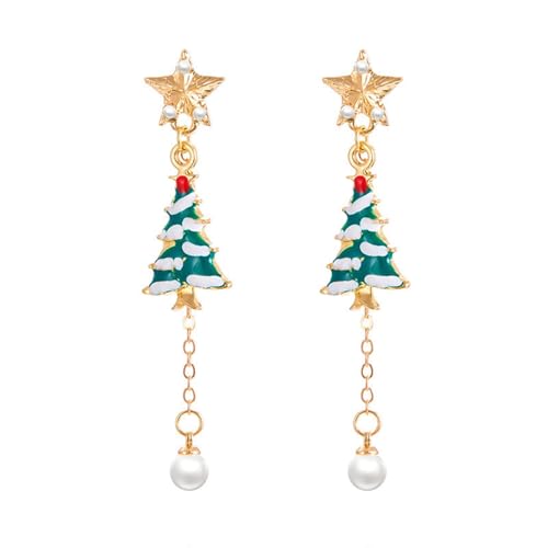 Weihnachts Ohrringe für Damen Weihnachtsbaum Ohrstecker Accessoires Weihnachts Ohrringe Niedlicher funkelnder Schmuck für Mutter Ehefrau Freundin Feiertagsfeiern Kostüme & Alltagskleidung von Generisch