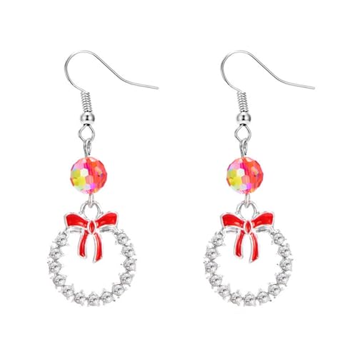 Weihnachts Ohrringe für Damen Weihnachtsbaum Ohrstecker Accessoires Weihnachts Ohrringe Niedlicher funkelnder Schmuck für Mutter Ehefrau Freundin Feiertagsfeiern Kostüme & Alltagskleidung von Generisch
