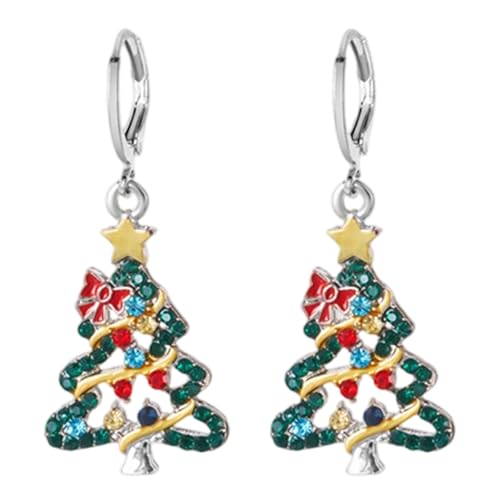 Weihnachts Ohrringe für Frauen Weihnachts Ohrringe Weihnachtsbaum-Ohrstecker Festliche Kostümschmuck-Accessoires Weihnachtsstrümpfe für Mädchen Teenager Beste Freundinnen von Generisch