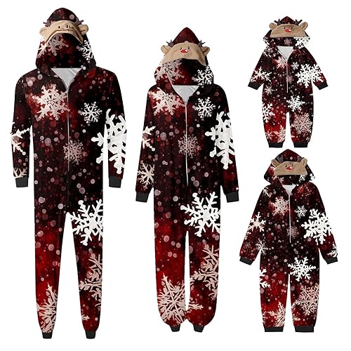 Weihnachts Pyjama,Familie Weihnachtspyjama Set,Christmas Matching Pyjama,Weihnachten Einteiler,Weihnachts Schlafanzug Für Damen Herren Kinder Baby,Couple Pyjama SetHerren von Generisch