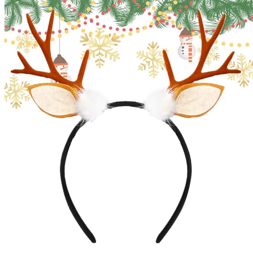 Weihnachts-Rentier-Geweih-Stirnband,Hirschgeweih-Stirnband Weihnachten | Rentier-Stirnband-Ornamente,Feiertagsparty-Zubehör, Party-Cosplay-Stirnband für die Weihnachtsfeiertagsparty von Generisch