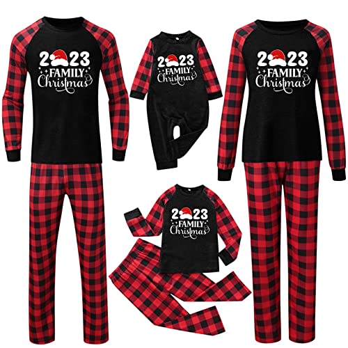 Weihnachts Schlafanzug Familien Set Baumwolle Schlafanzug Weihnachten Lang Xxl Partner Weihnachtspyjama Familie Set Matching Pyjamas Couple Kuschelig Paare Weihnachts Pyjama Christmas Pyjama von Generisch