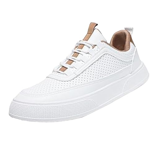 Weihnachts-Sneaker für Herren, warme Winterschuhe, Sommer und Herbst, lässig, flach, leicht, Netzstoff, atmungsaktiv, einfarbig, Sneaker für Damen 2025, braun, 41.5 EU 3X-Schmal von Generisch