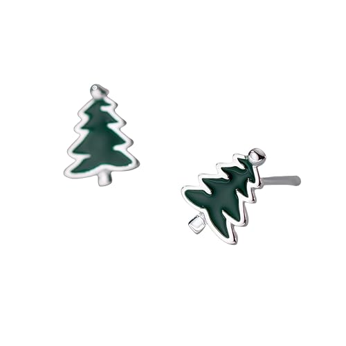 Weihnachtsglocken Ohrstecker für Damen Kristall Weihnachtsglocken Schleifen Ohrringe 925Er Sterlingsilber Baumelnde Ohrringe Festlicher Schmuck Geschenke für Mutter Tochter Schwester von Generisch