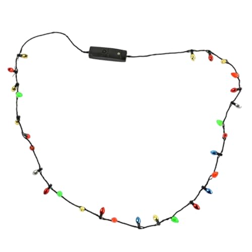 Weihnachtshalskette - leuchtende Weihnachts -LED -Lichtperlen Halskette | Glühbirnenketten, Urlaubszubehör Männer & Frauen für Katzenohren Stirnband und Familienversammlung Schmuck 33,86 Zoll von Generisch
