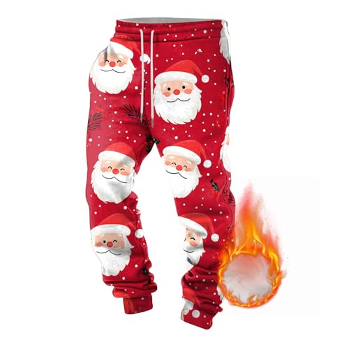 Weihnachtshose Herren,Jogginghose Weihnachts Kostüm Hose Weihnachtshose für Herren Lang Sweat Pants Regular Fit Relaxing Hose Gefüttert Fleece Elastischer Taille Weites Bein Haushose Xmas Freizeithose Weihnachtshose Herren,Jogginghose Weihnachts Kostüm Hose Weihnachtshose für Herren Lang Sweat Pants Regular Fit Relaxing Hose Gefüttert Fleece Elastischer Taille Weites Bein Haushose Xmas Freizeithose von Generisch