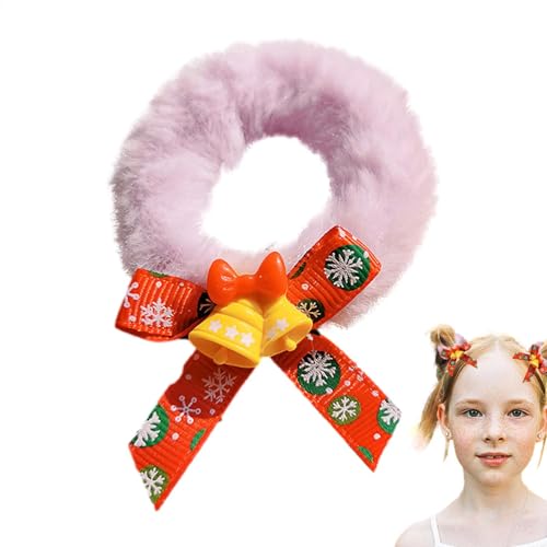 Weihnachtsmann-Haarspangen, Weihnachts-Haarschleifen | Plüsch Weihnachten Haarschmuck Niedlich Haar Elastisch | Weihnachten Haarnadeln, und Winter Mädchen Weihnachten Haarspangen von Generisch