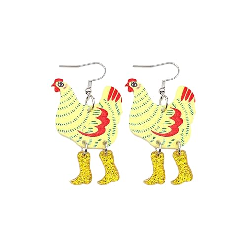 Weihnachtsohrringe Damen Weihnachtsmütze Lustige High Heels Polka Ohrringe Einzeldruck Weihnachtsohrringe Silber 925 (A, One Size) von Generisch