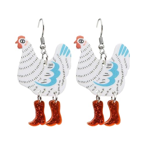 Weihnachtsohrringe Damen Weihnachtsmütze Lustige High Heels Polka Ohrringe Einzeldruck Weihnachtsohrringe Silber 925 (B, One Size) von Generisch