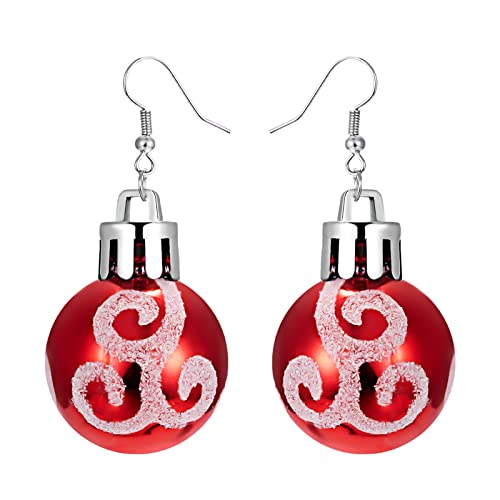 Weihnachtsohrringe Damen kreative Feiertags-Party-Ohrringe Schmuck-Creolen-Frauen Ohrringe Damen Blumen (G, One Size) von Generisch