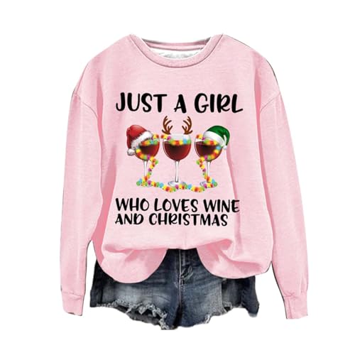 Weihnachtspullis Damen Weihnachtspullover Grün Weinachts Pulli Witzige Weihnachtspullover Damen Lustige Weihnachtspullis Weihnachts-Shirt Damen Longshirt Weihnachten Weihnachtspullover Glitzer von Generisch