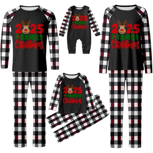 Weihnachtspullover Familie Set, Weihnachts Pyjama - Weihnachtspyjama Familie Set - Christmas Matching Pyjama,Weihnachten Einteiler,Weihnachts Schlafanzug für Damen Herren Kinder Baby Kinder von Generisch