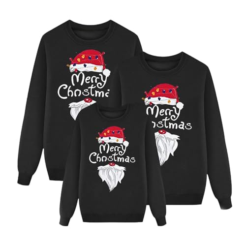 Weihnachtspullover Familie Set Damen Herren Kinder Lustig Weihnachtspulli Ugly Christmas Sweater Rundhals Unisex Weihnachts Pullover Pärchen Weihnachtsoutfit Hässlich Sweatshirt Weihnachtskostüm von Generisch