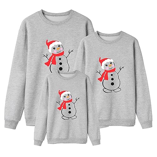 Weihnachtspullover Familie Set Mädchen Junge Pulli O Ausschnitt Familien Weihnachtspullis Outfit Christmas Bluse Elch Eltern Kind Kleidung Weihnachts Sweatshirt Mit Weihnachtsbaum Pullover Warm Tops von Generisch