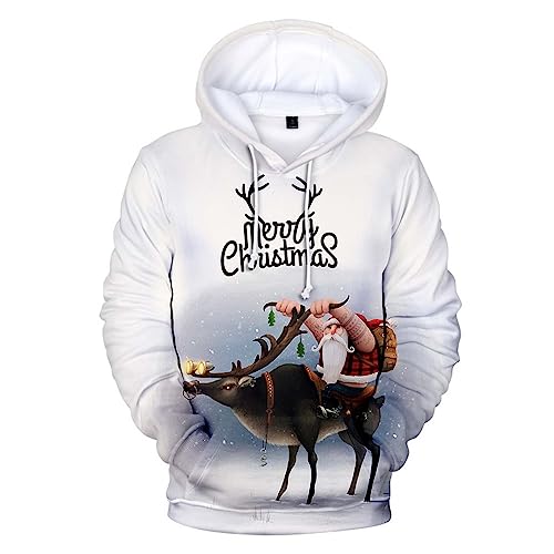 Weihnachtspullover Herren Lustig - Cooler Weihnachtsmann Pullover Oversize Weihnachts Hoody Lustig Schneeflocken Rentier Lustiger Bequemes Ugly Christmas Weihnachtspulli X-Mas Sweatshirt Weihnachtspullover Herren Lustig - Cooler Weihnachtsmann Pullover Oversize Weihnachts Hoody Lustig Schneeflocken Rentier Lustiger Bequemes Ugly Christmas Weihnachtspulli X-Mas Sweatshirt von Generisch