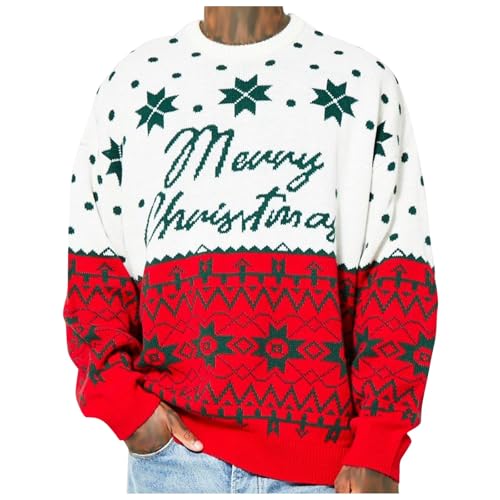 Weihnachtspullover Herren Pullover Schneeflocken Rentier Unisex Retro Hässlich Gestrickt Weihnachts Strickpullover Lustig Weihnachtspulli Ugly Christmas Sweater Damen Strickpullis für Weihnachten Weihnachtspullover Herren Pullover Schneeflocken Rentier Unisex Retro Hässlich Gestrickt Weihnachts Strickpullover Lustig Weihnachtspulli Ugly Christmas Sweater Damen Strickpullis für Weihnachten von Generisch