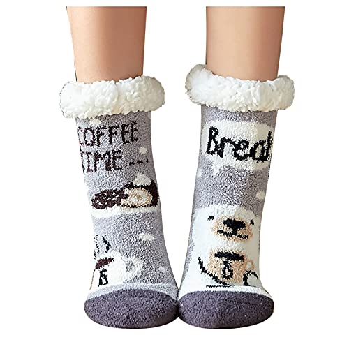 Weihnachtssocken Tier Witzige Niedlich Katze Hund Coole Socken Weihnachtsgeschenke für Männer Jungs Damen Warme Wintersocken mit Geschenkbox Damen Weihnachts Erntedankfest Geburtsta von Generisch