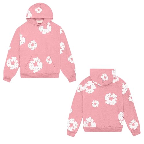 Weiß Jogginganzug Herren Set,Jogging Anzug Herren Kapuzenpullover Und Jogginghose Trainingsanzug Sportanzug Einfarbig Hoodie mit Taschen Y2k Hip Hop Tracksuit Set Freizeitanzug Orange Große Größe 4xl von Generisch