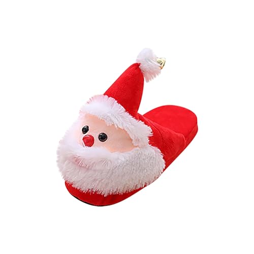 Weite Passform Fuzzy Hausschuhe Herren Nside Home Hausschuhe Weihnachten Cartoon Großvater Slipper Warm Gemütlich Geschlossene Zehen Plüsch Slipper für Paare Entzückende Festliche Schuhe mit von Generisch