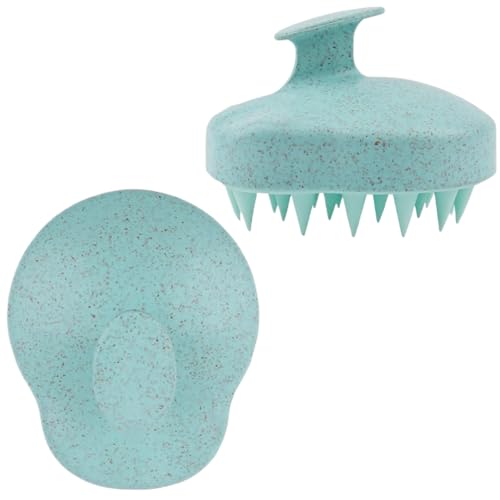Weizen-Stroh-Haar-Kopfhaut-Massage-Shampoo-Bürste mit Silikon-Borsten für Haar wachstum und Schuppen, Kopfhaut-Scarp-Scrubber-Kopf-Exfolia tor für Nass-und Trocken gebrauch, Frauen Männer Kinder von Generisch