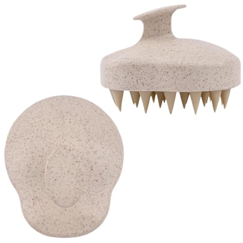 Weizen-Stroh-Haar-Kopfhaut-Massage-Shampoo-Bürste mit Silikon-Borsten für Haar wachstum und Schuppen, Kopfhaut-Scarp-Scrubber-Kopf-Exfolia tor für Nass-und Trocken gebrauch, Frauen Männer Kinder von Generisch