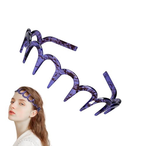 Welliger Haarreif, Zickzack-Stirnband, Sportmode-Kopfbedeckung, Unisex-Haarreifen, Rutschfeste Kopfbedeckung, Make-up-Stirnband Für Damen Und Herren, Haar-Accessoires von Generisch
