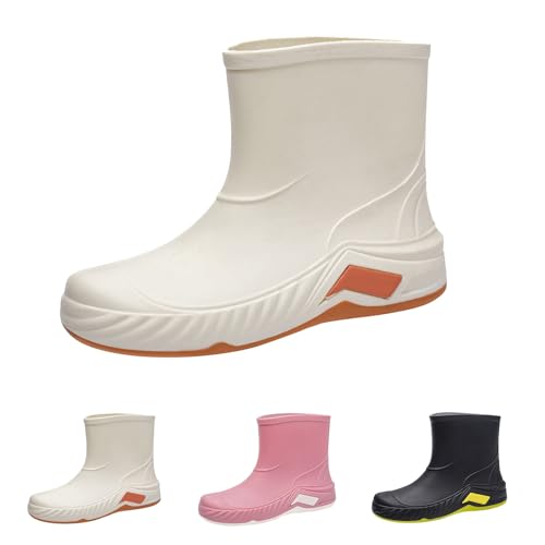 Wellington Damen Knöchel Wasserdicht Rutschfest Regenstiefel Damen Gummistiefel Kurz Chelsea Boots Mode Klassisch Bequem Ganztägig Gummi Regenschuhe für Outdoor und Wandern, weiß, 37.5 EU Wellington Damen Knöchel Wasserdicht Rutschfest Regenstiefel Damen Gummistiefel Kurz Chelsea Boots Mode Klassisch Bequem Ganztägig Gummi Regenschuhe für Outdoor und Wandern, weiß, 37.5 EU von Generisch