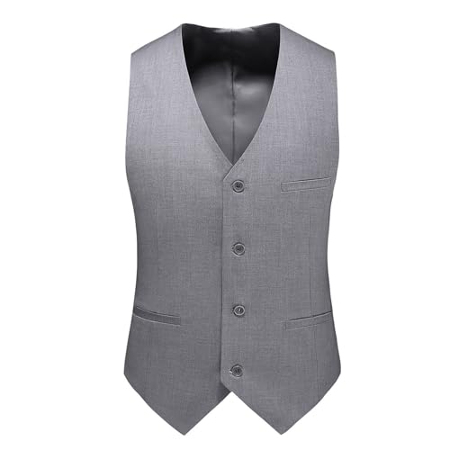 Weste Herren, Trachtenwesten Für Herren Hochzeit Tracht Anzugweste Vintage Leicht Trachtenjacke Ärmellose Business Gilet Casual Sportlich Weste, Grau 6XL Weste Herren, Trachtenwesten Für Herren Hochzeit Tracht Anzugweste Vintage Leicht Trachtenjacke Ärmellose Business Gilet Casual Sportlich Weste, Grau 6XL von Generisch