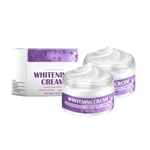 Whitening Cream, Aufhellungscreme, Bleaching Creme, Peptide Moisturizing Cream, Feuchtigkeitsspendende Gesichtscreme For Glatte Haut, Innere Oberschenkel,FüR Frauen & MäNner, 50g (2) von Generisch