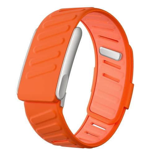 Whoop MG-Band, robustes Komfort-Silikon-Armband, kompatibel mit WHOOP 5, strapazierfähiges, weiches Silikon, Sportschlaufen-Ersatzbänder für Männer und Frauen, mit Metallrahmen, Einheitsgröße, Silikon von Generisch