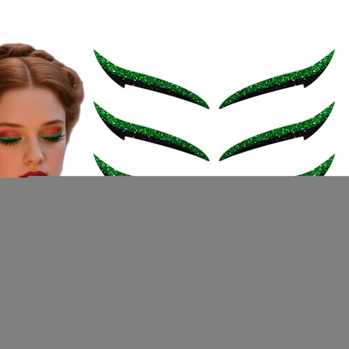 Wiederauffüllbare Augen Liner Sticker - Selbstklebende Permanent Make-up Patches - 10 Stück Wasserdichte Aufkleber Für Tanzauftritte Und Bühnenauftritte von Generisch