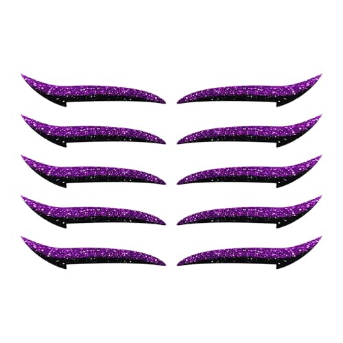 Wiederauffüllbare Augen Liner Sticker | Selbstklebende Permanent Make-up Patches - Tragbarer Lidschatten Aufkleber Für Reise Und Bühne 10 Stück Wasserfester Eyeliner Streifen von Generisch