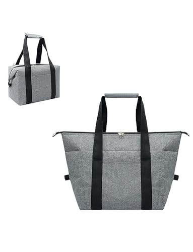 Wiederverwendbare, isolierte Kühltasche mit Reißverschluss for Lebensmittel, auslaufsichere Thermo-Einkaufstasche mit Isolierschaum, Kühltasche for kalte und warme Speisen, Picknick, Reisen oder Stran von Generisch